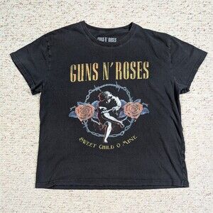Guns N Roses T-Shirt Sweet Child O Mine Womens XXL Black 80s Retro Rock Band Tee